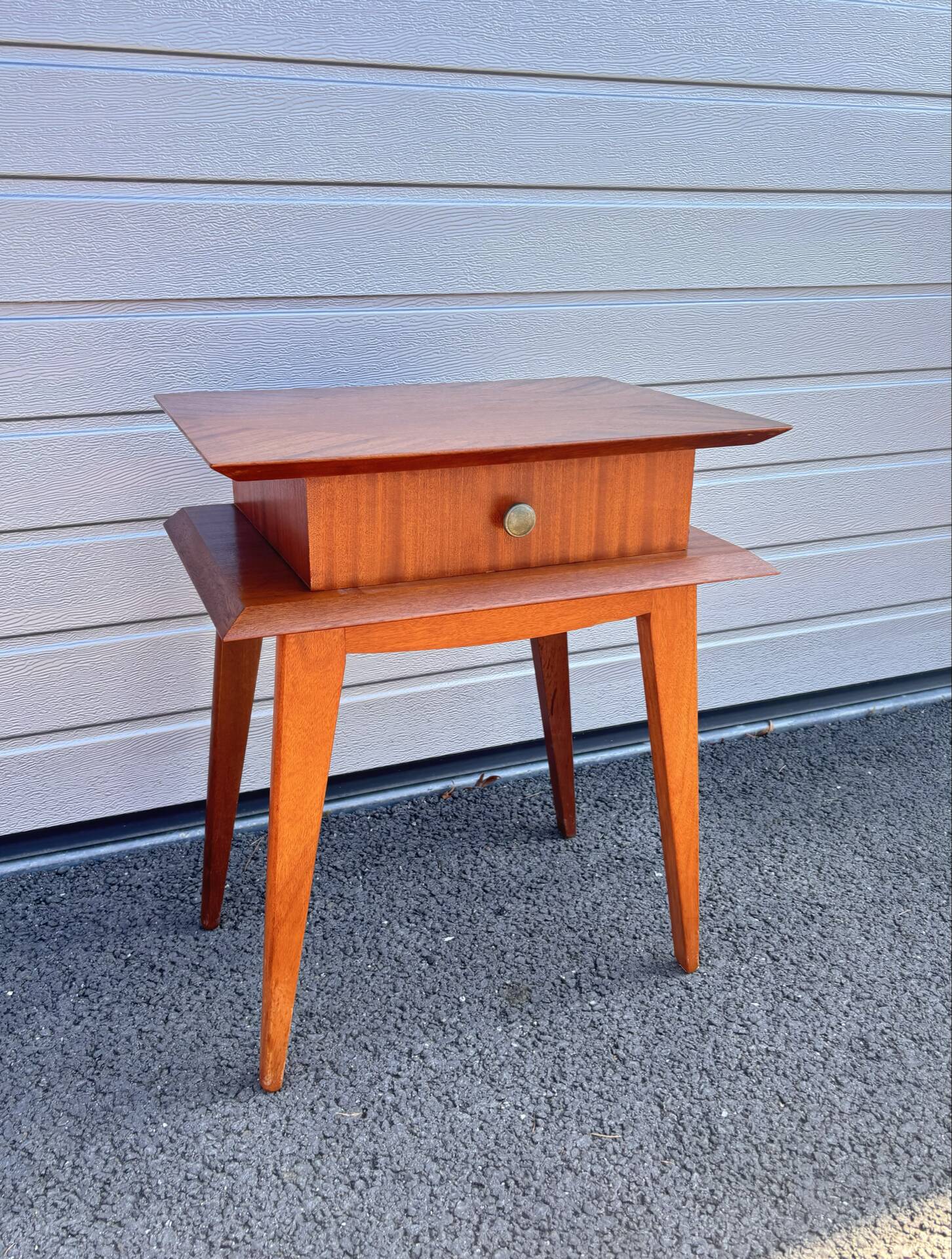 Vintage Scandinavian bedside table in wood – 1960s/70s