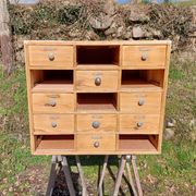 meuble de métier en bois, meuble à tiroirs