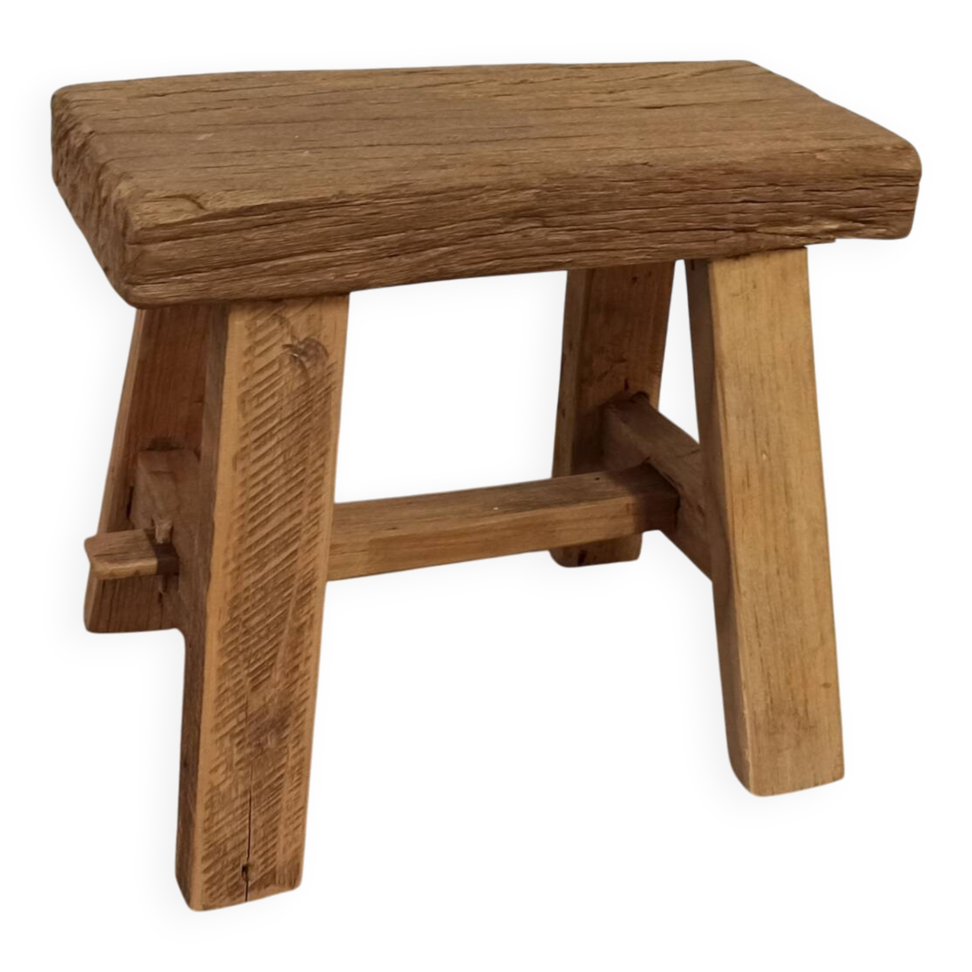 Small stool in antique wood
