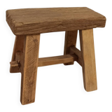Small stool in antique wood