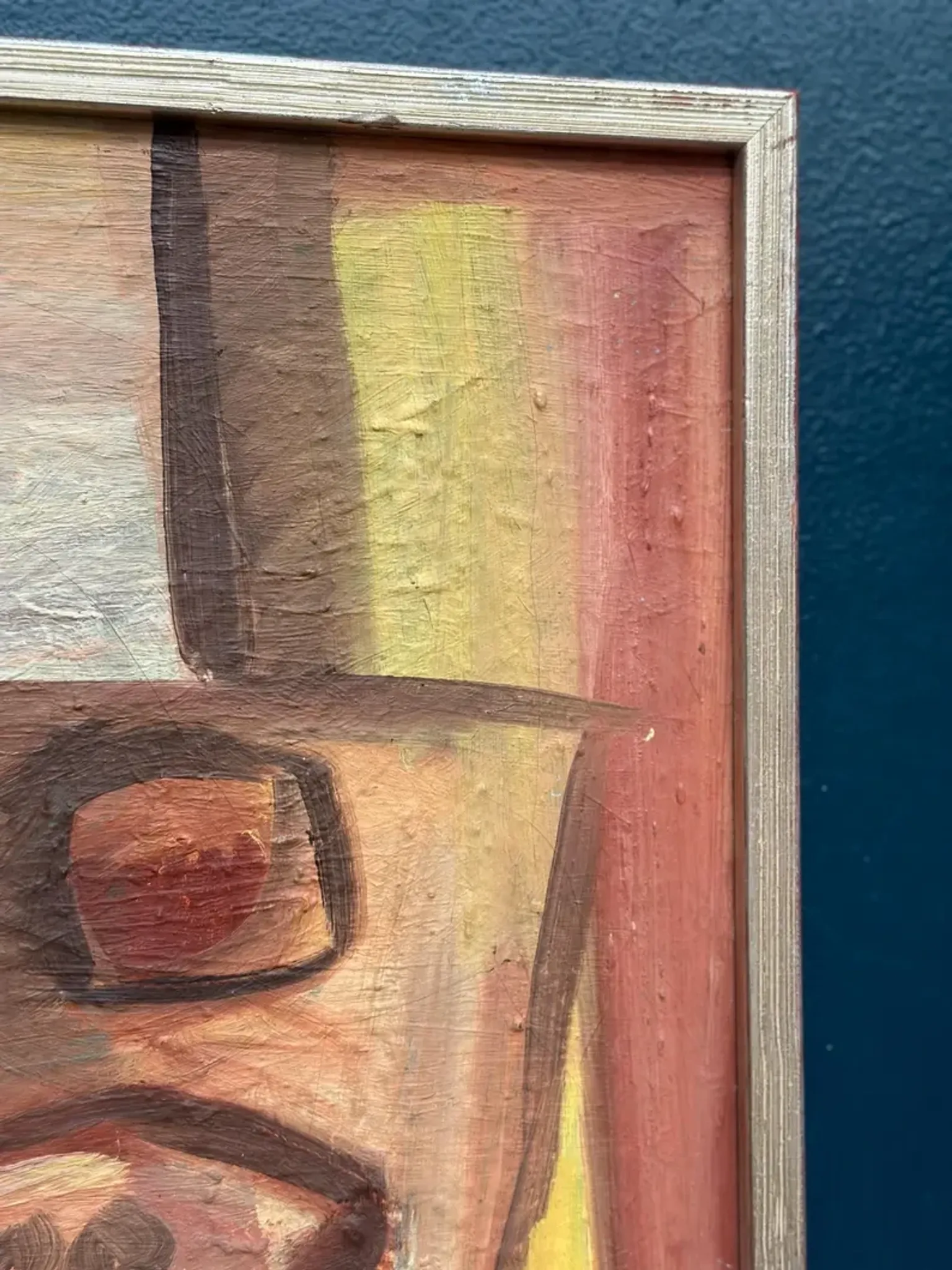 Original Swedish Oil on Canvas – "Breakfast" by Bengt Delefors – Signed "B. Delefors" – Vintage & Framed – 49 × 40 cm (19.3" × 15.7")