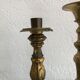 Duo de bougeoirs en bronze anciens