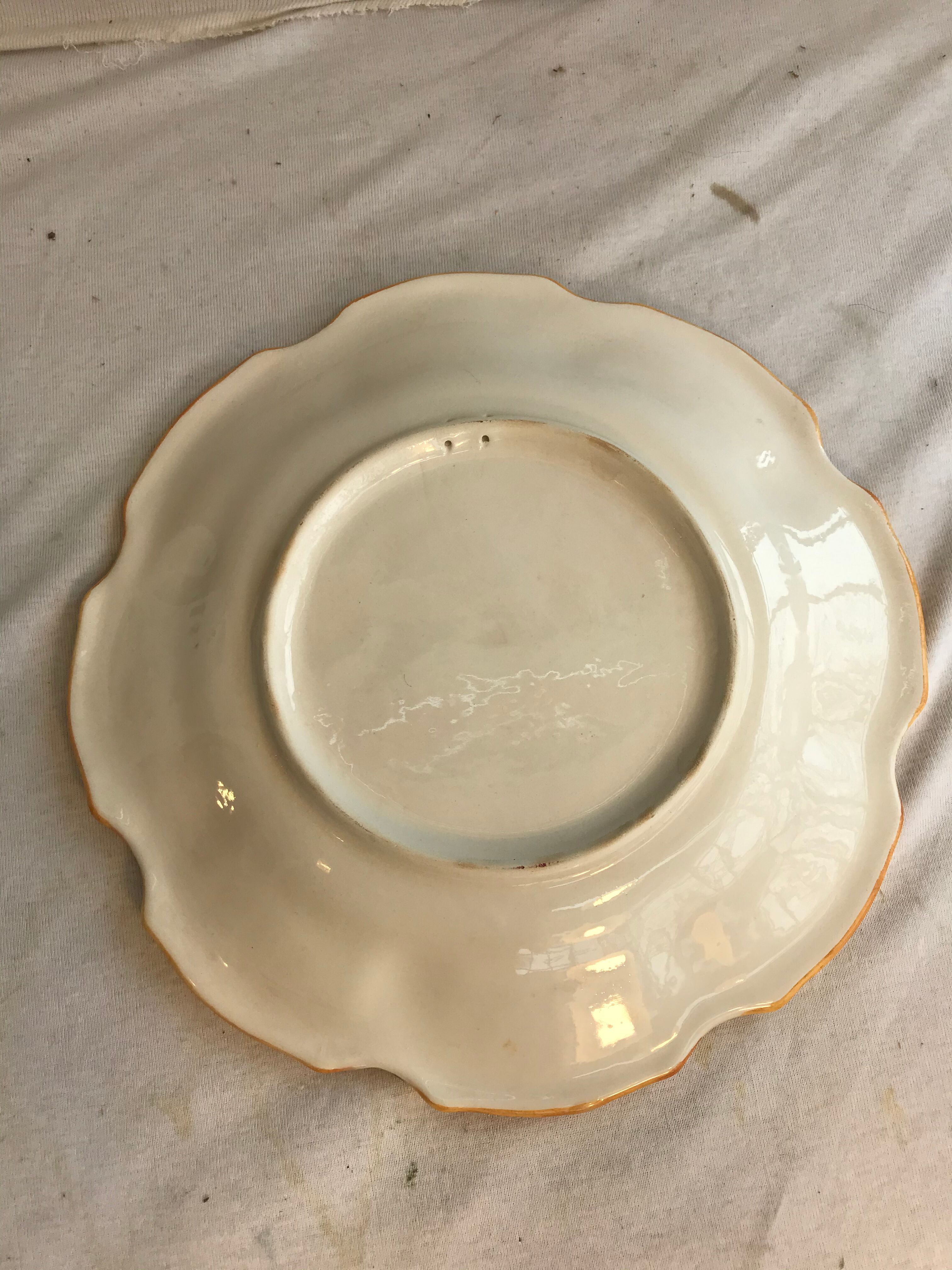 Old plate moustiers ceramics