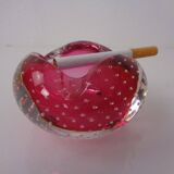 Pink Sommerso Murano Glass Ashtray, Italy, 1960s