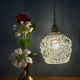 Vintage moulded glass suspension globe