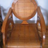Colonial-style teak chairs