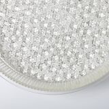 Large Vintage Pressed Glass Fruit Bowl / Rare Clear Glass Centerpiece