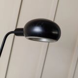 Black metal adjustable desk lamp, postmodern Memphis style, Italian 1980s design, swivel head