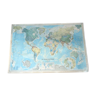 Mappemonde carte du monde  planisphère carte i.g.n 1985