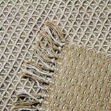 Beige jute and cotton rug 120 x 170 cm