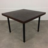 Table basse Dieter Waeckerlin en marqueterie de bois de palmier