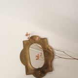 Candlestick mirror made of solid brass