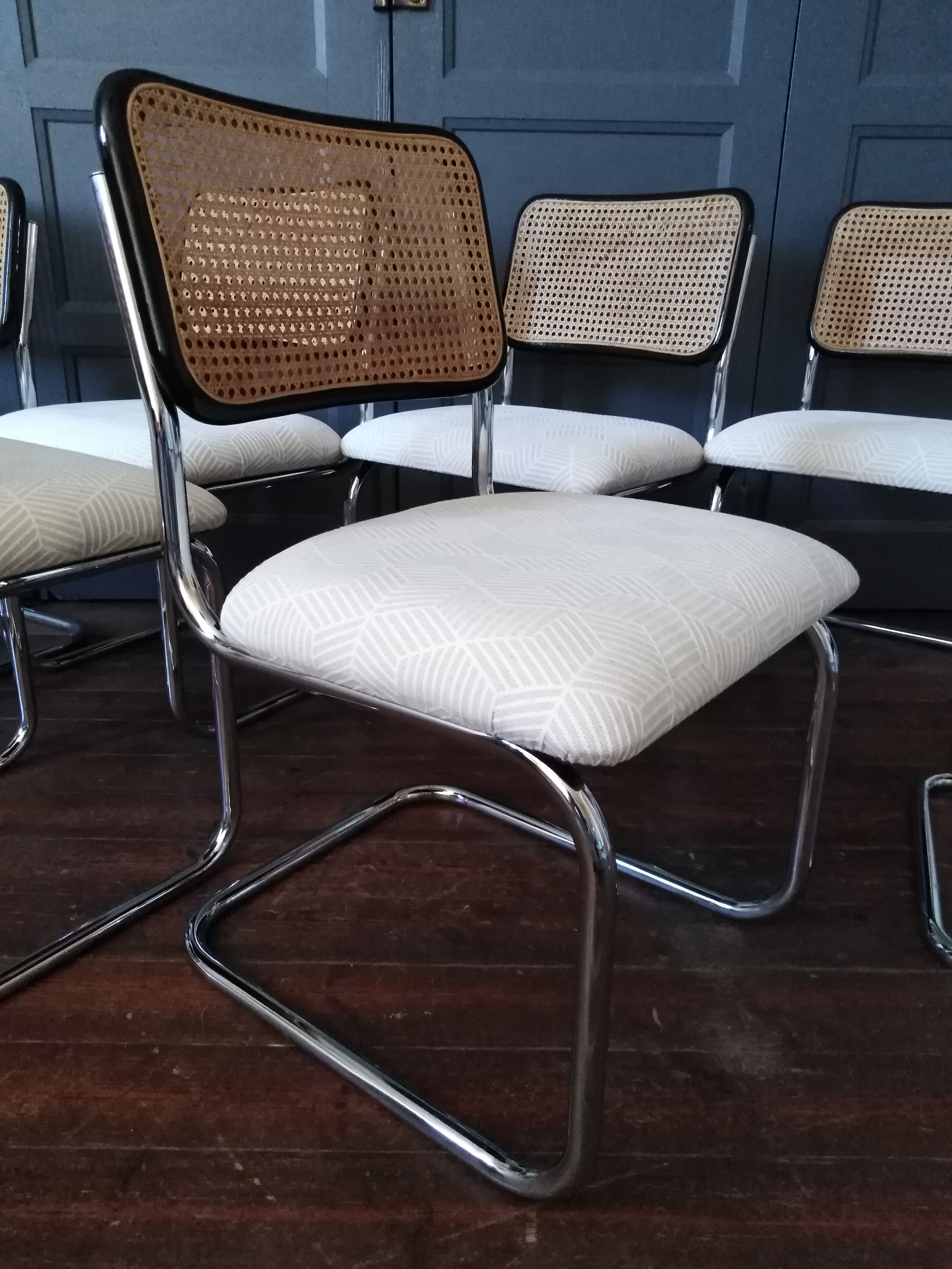 6 chairs cesca Marcel Breuer 1970