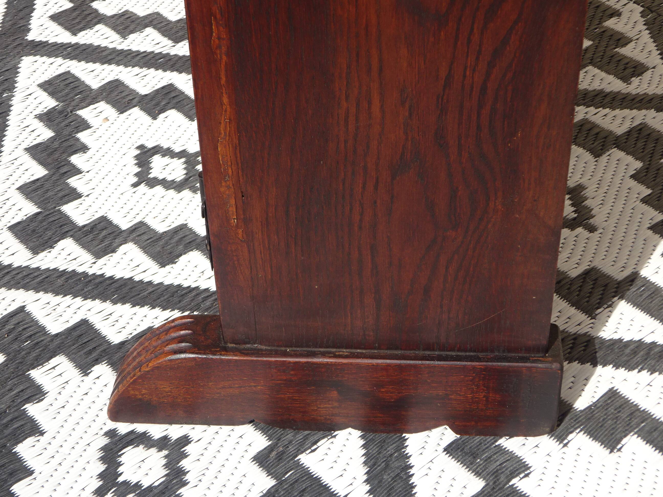 Shallow solid oak sideboard