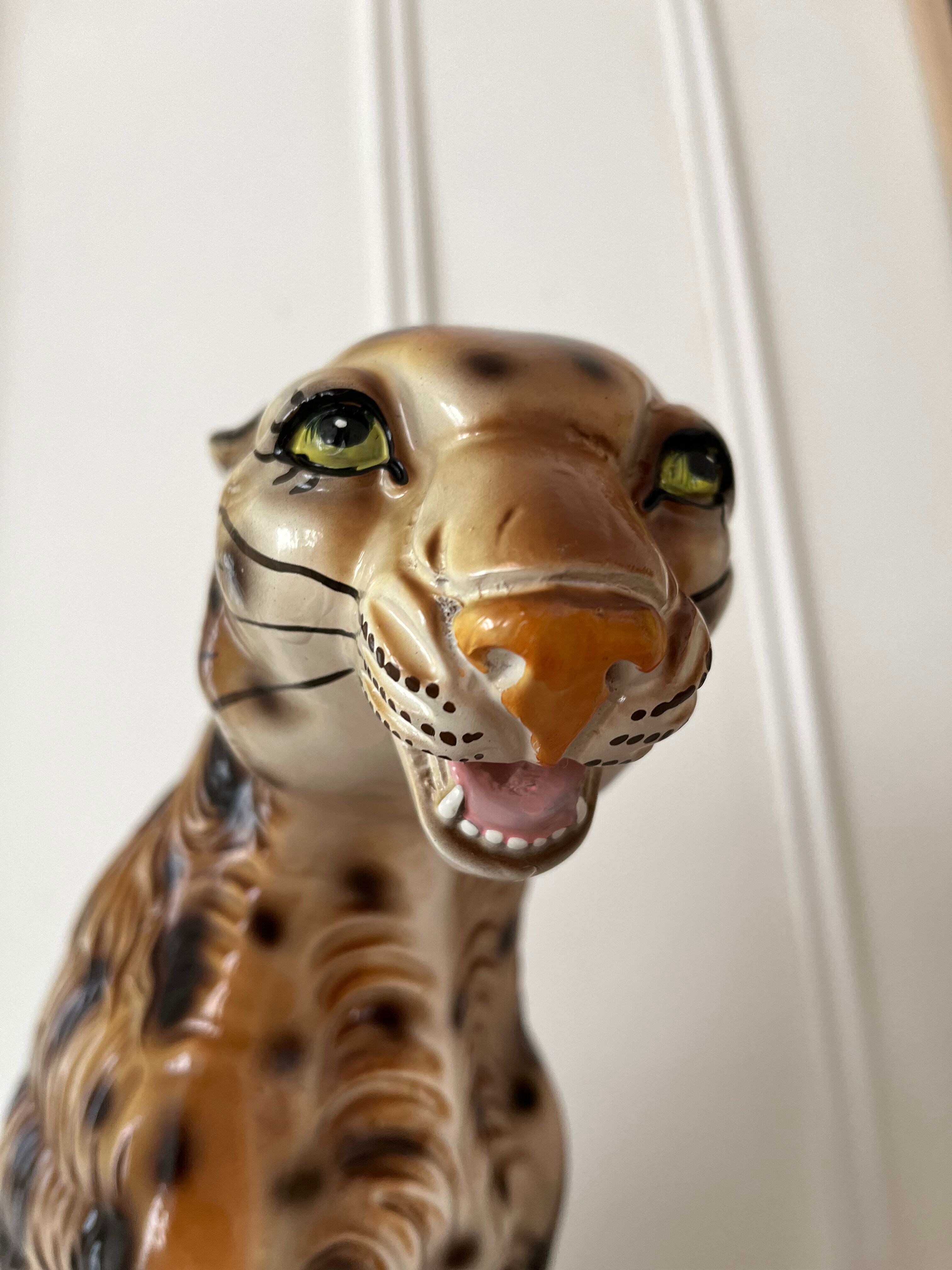 Vintage ceramic leopard