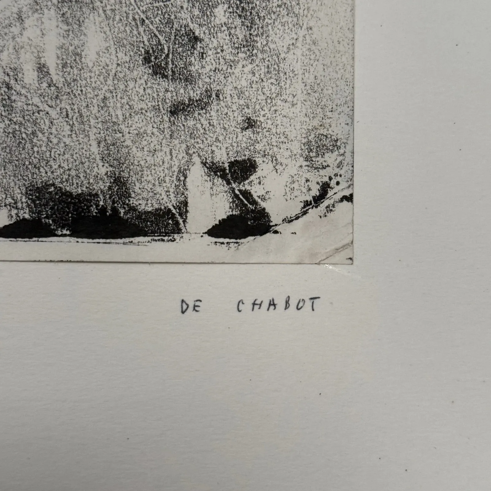 Modern composition drawing 1970 by François de Chabot