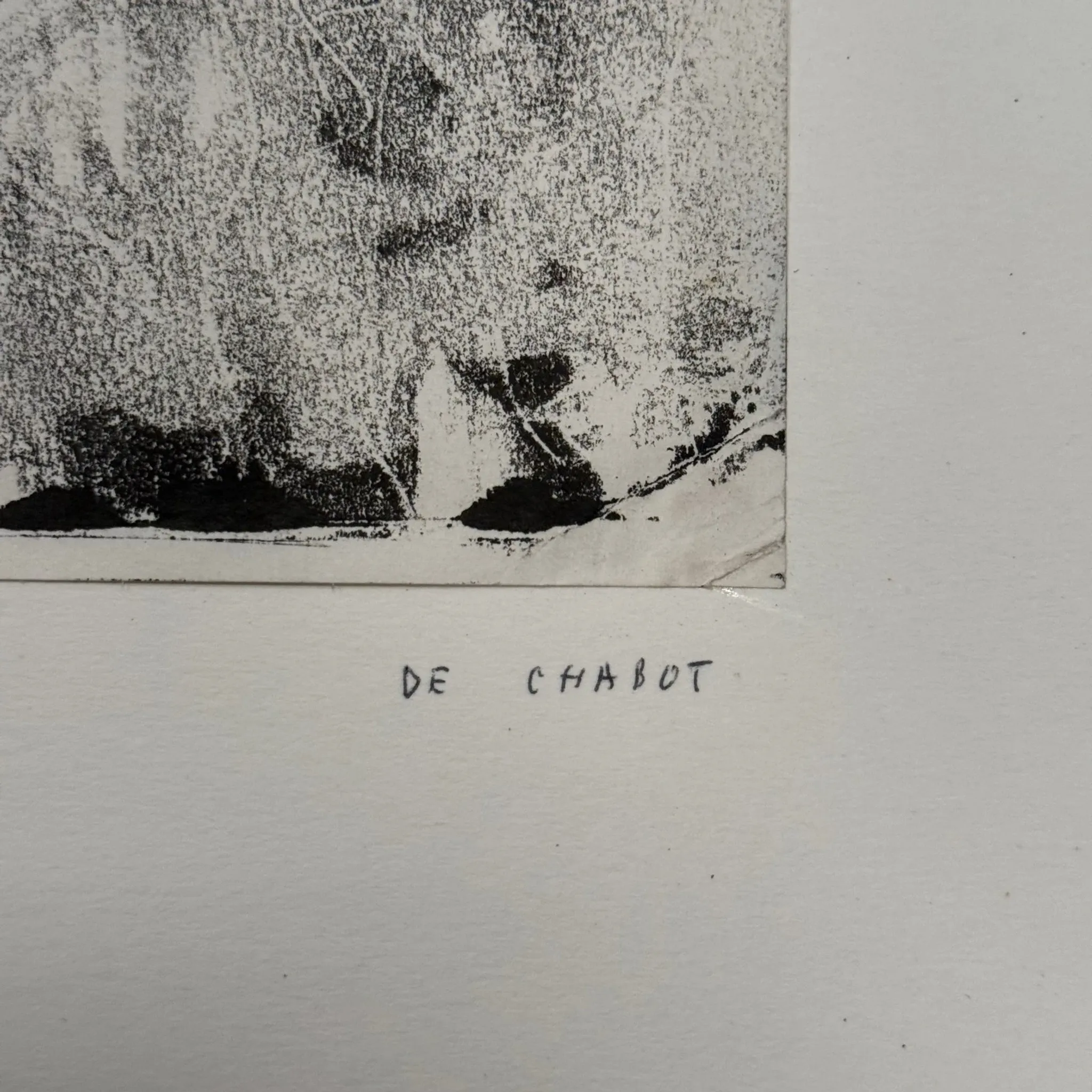 Modern composition drawing 1970 by François de Chabot