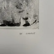 Modern composition drawing 1970 by François de Chabot