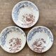 Set of 3 plates Terre de fer Clairefontaine 1880