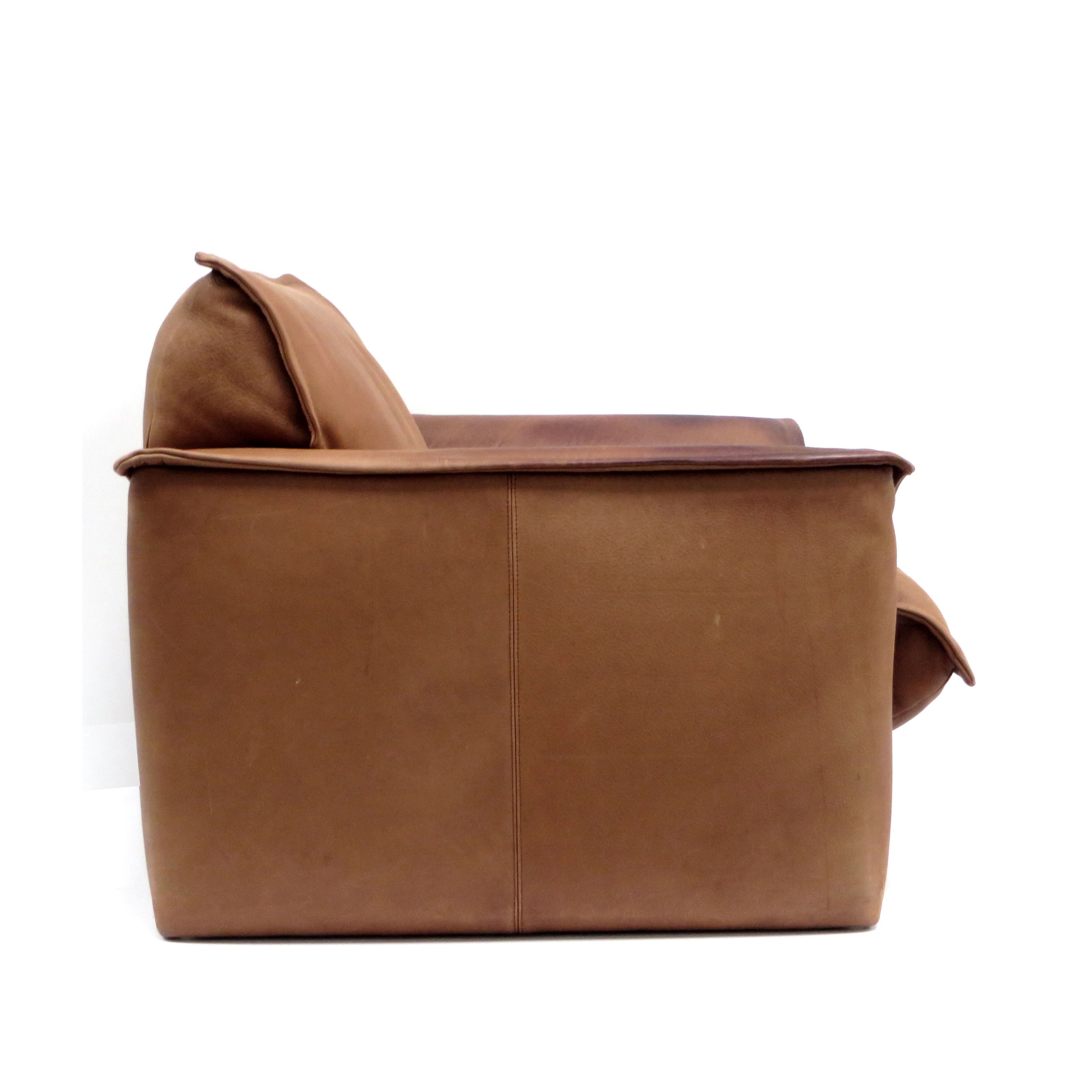 Vintage easy chair / lounge chair Leolux thick leather