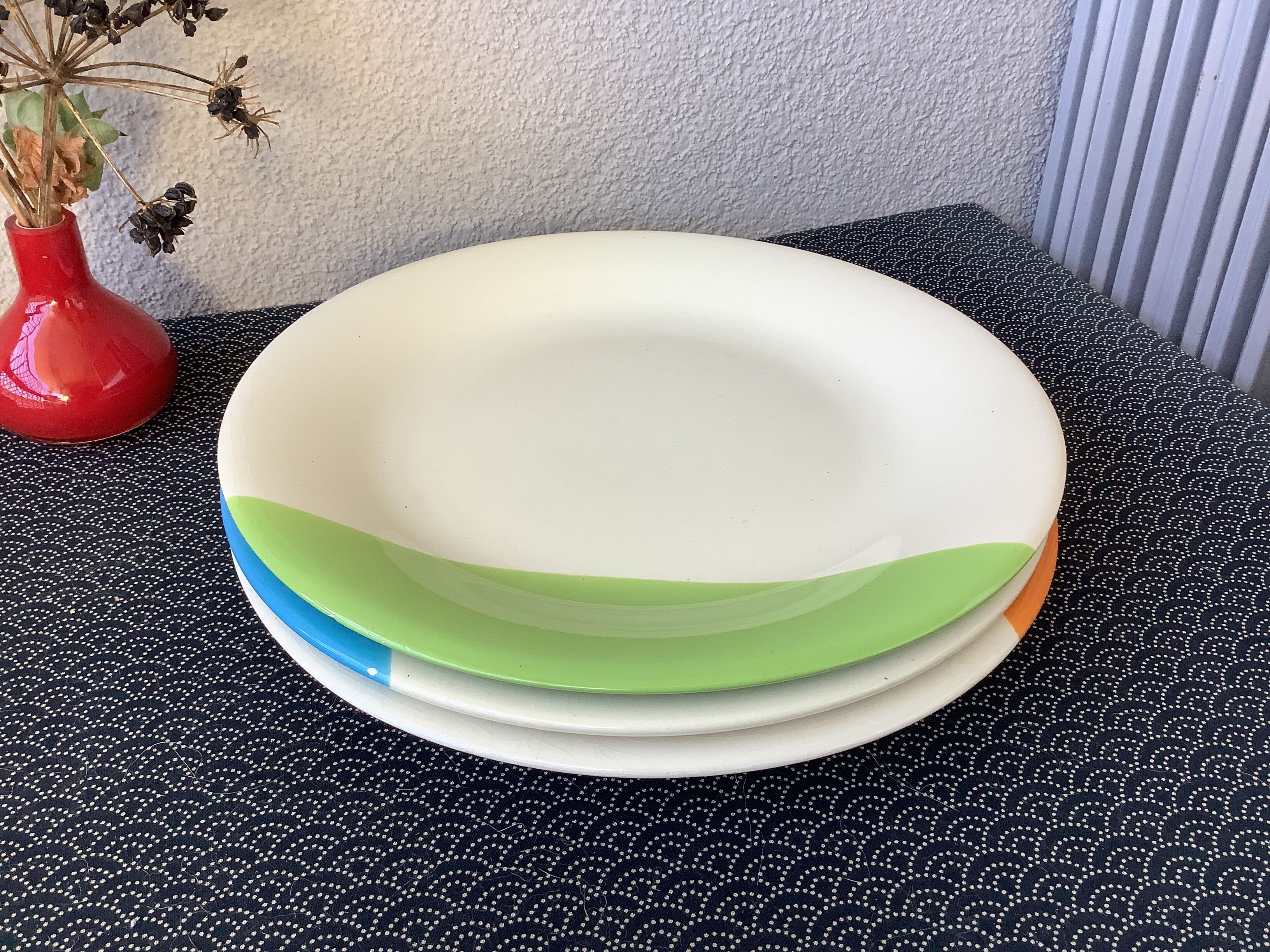 Plates Geneviève Lethu vintage modernist