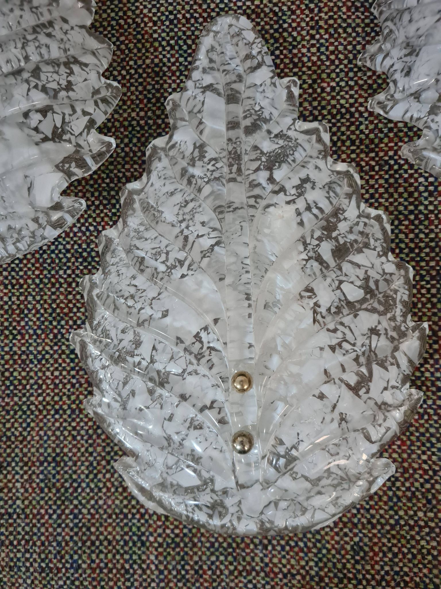 Lot de trois belles appliques en verre de Murano (Barovier Toso)