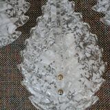 Lot de trois belles appliques en verre de Murano (Barovier Toso)