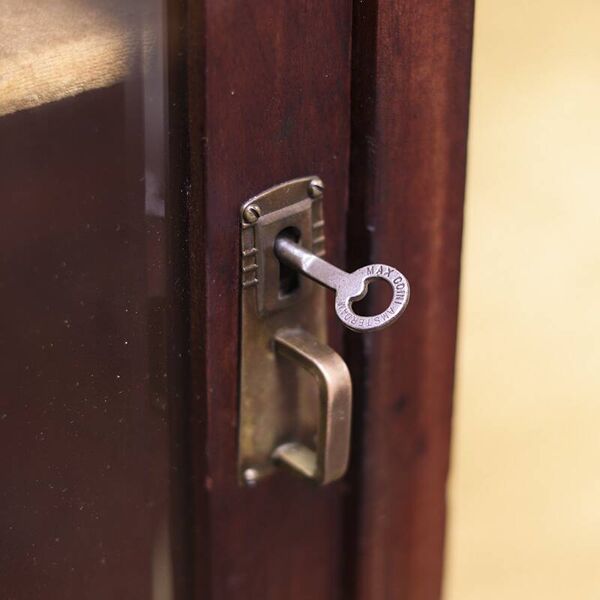 Coin cosy en acajou antique