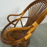 Rotan manou draai stoel