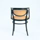 Chaises en bois cintré Thonet avec cannage 214f 210r, ensemble de 2.