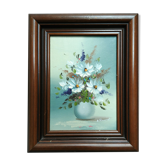 Tableau ancien représentant un bouquet de fleurs