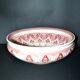 Salad bowl planter in earthenware sarreguemines u&c arabesque red calcutta