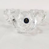 Crystal candlesticks, Royal Copenhagen, Denmark, 1980s.