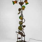 Lampadaire japonisant au Héron de style Art Nouveau,