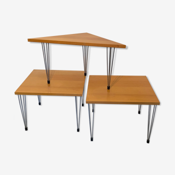 Trio de tables d’appoint Pin Age