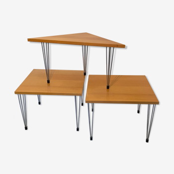 Trio of Pin Age Side Tables