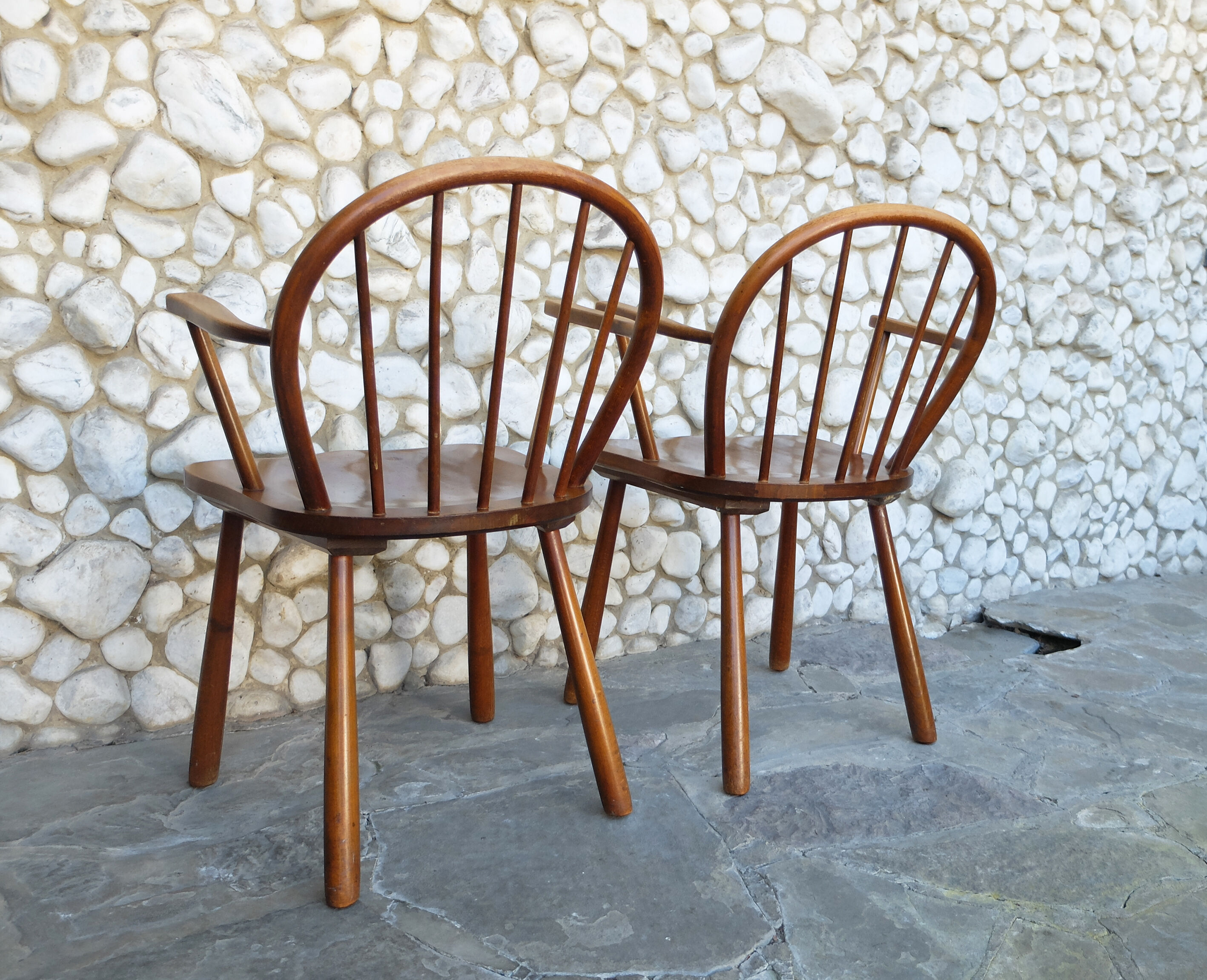 Pair of Scandinavian bars with solid wood Denmark