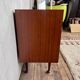 Commode en teck et tiroirs formica blanc - 1960