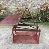 Modular vintage oak coffee table with Albert Ducrot's magical system