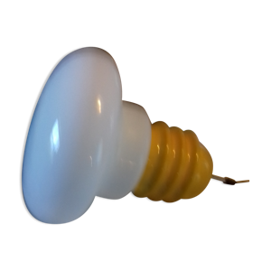 Lustre globe verre forme ampoule