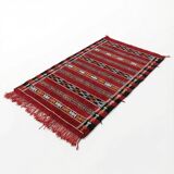 Red ethnic kilim rug, Morocco