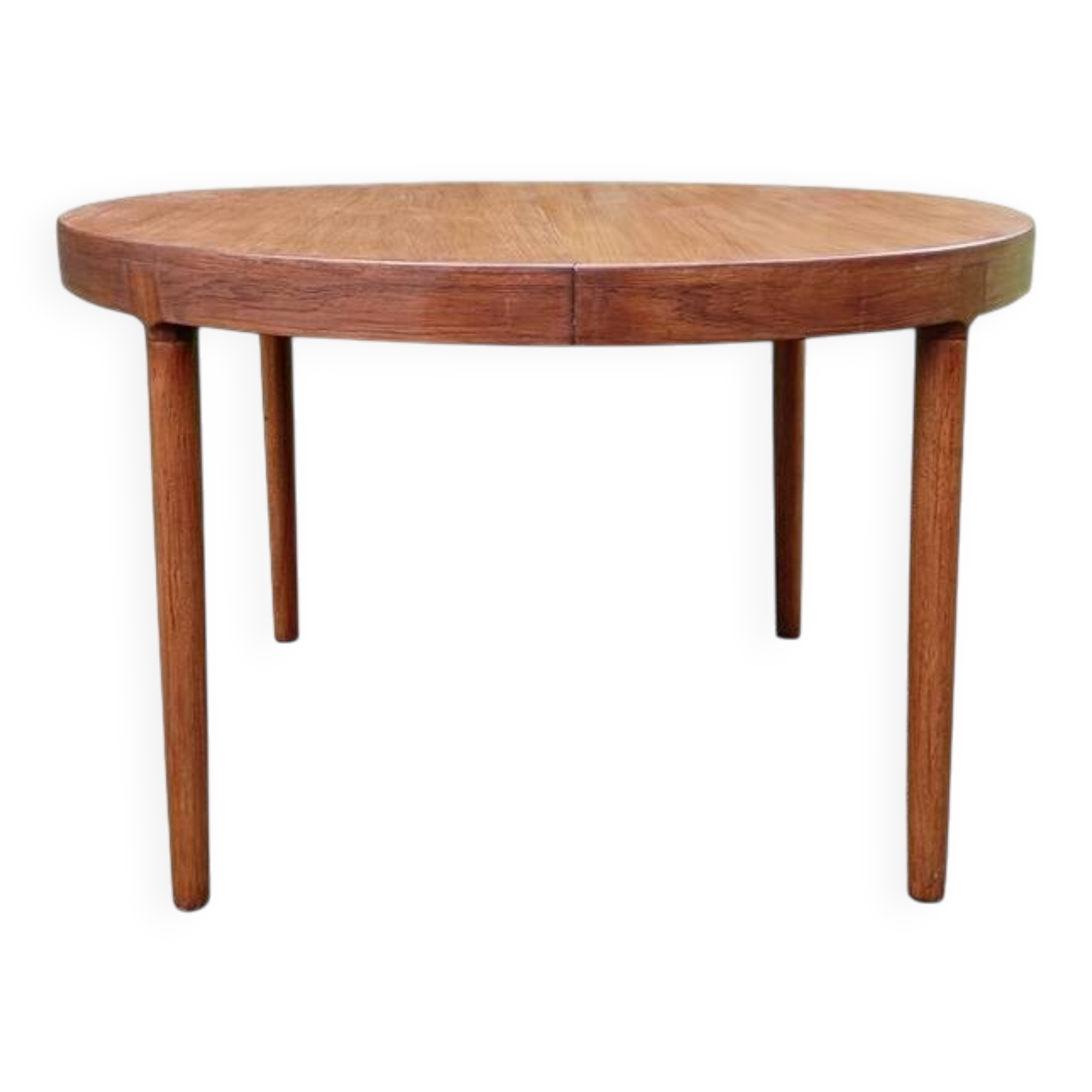 Table Harry Ostergaard ronde extensible teck 1960 estampillée
