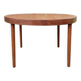 Harry Ostergaard round extendable teak table 1960 stamped