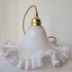 Suspension en opaline blanche et rose