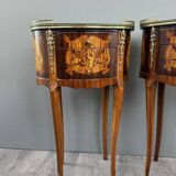 Paire de tables de chevet style louis xv, fin xixe siècle