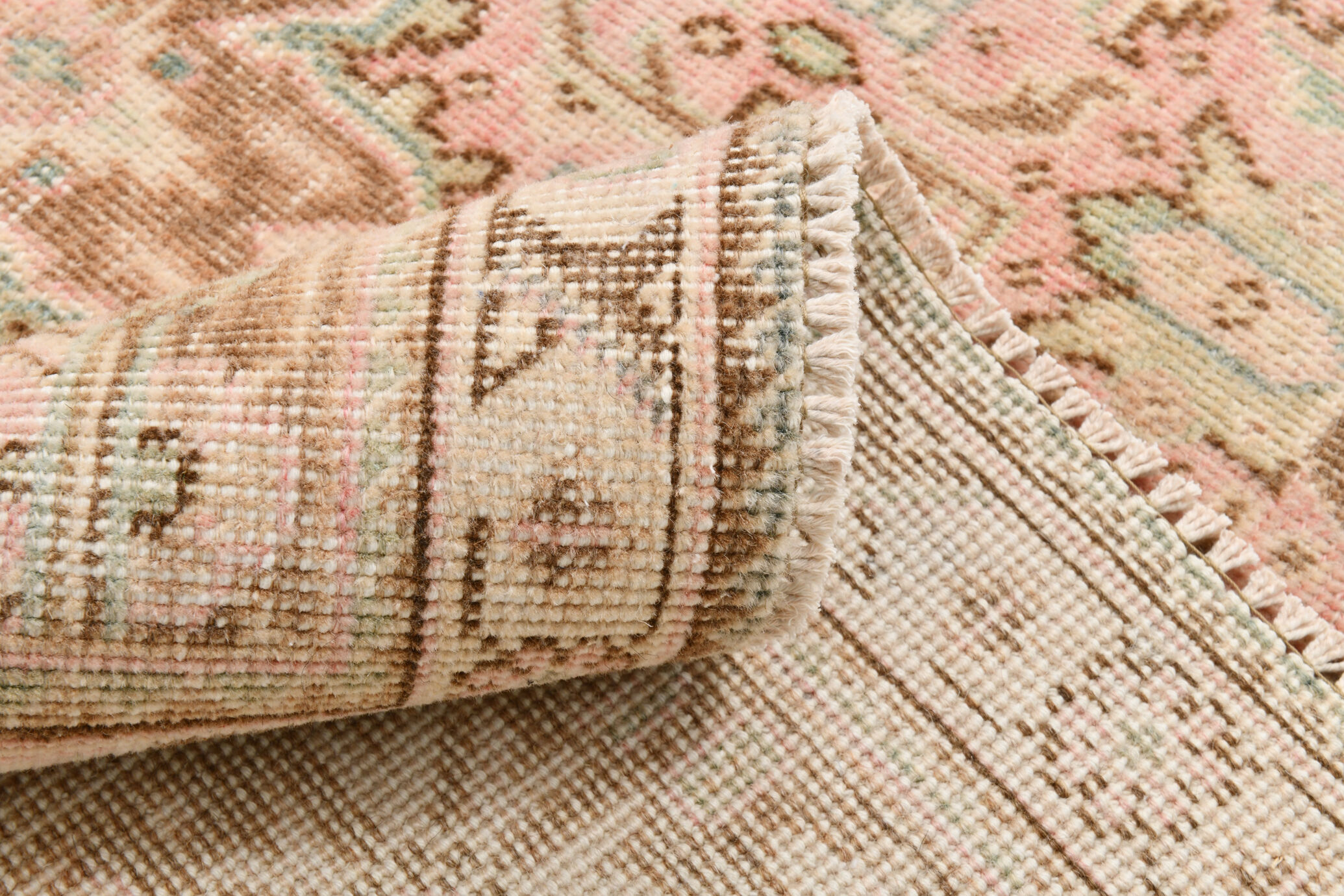 6x9 dusty pink wool persian rug 287x192cm