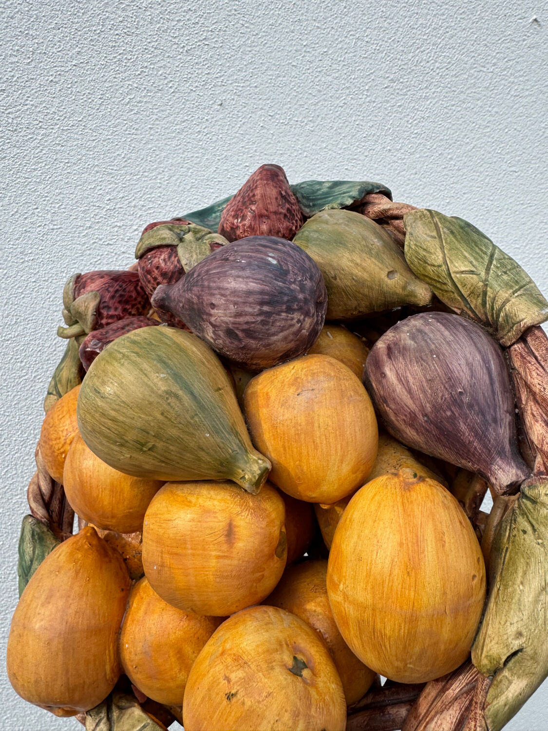 Fruit basket trompe l'œil Portugal 1970s