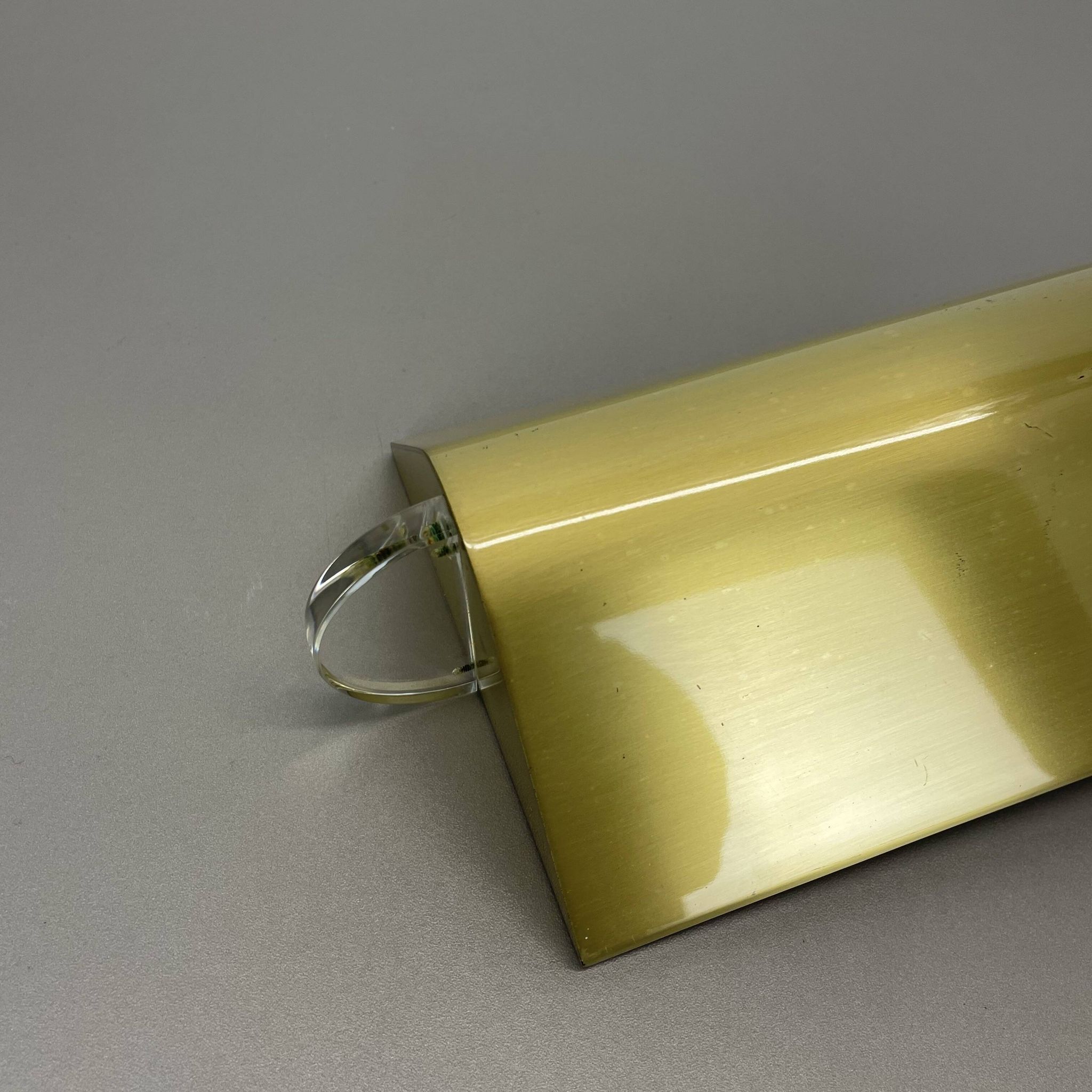 Large 77cm  omi swing arm brass acryl glass wall light italy 1970s