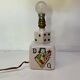 old ceramic desk lamp domino design and vintage card games 1950