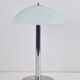 Mid-Century Mushroom Table Lamp in Sandblasted Glass, Stainless Steel & Chrome, 1960s